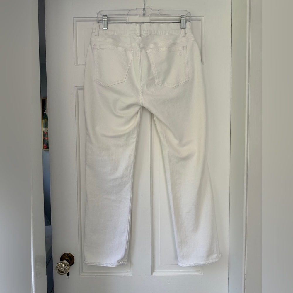 DL1961 Mid Rise Instasculpt Ankle Length Straight Leg White Jeans in Size 28 - Picture 8 of 15